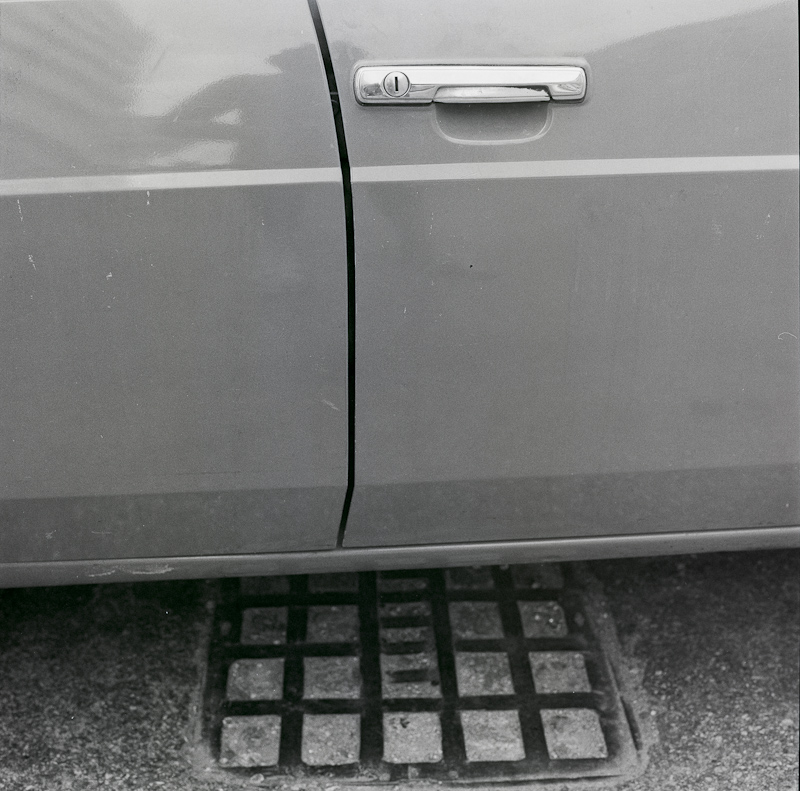 Car over a manhole - 1979