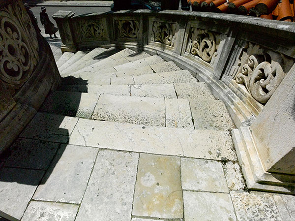 Woman and stairs