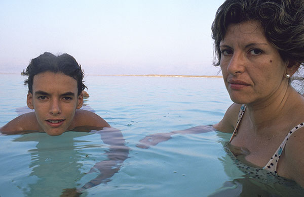 Yaniv and fanny in the dead sea