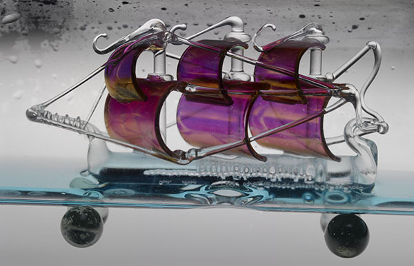 Glass ship model